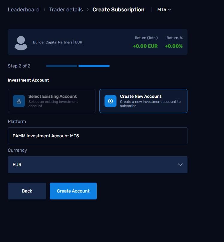Blueberry · Investment account
