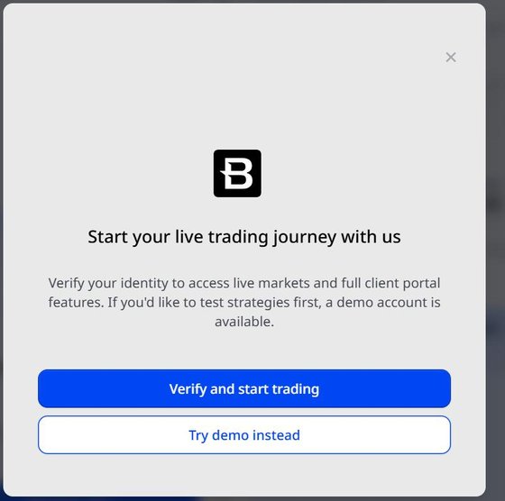 Blueberry · Start live trading
